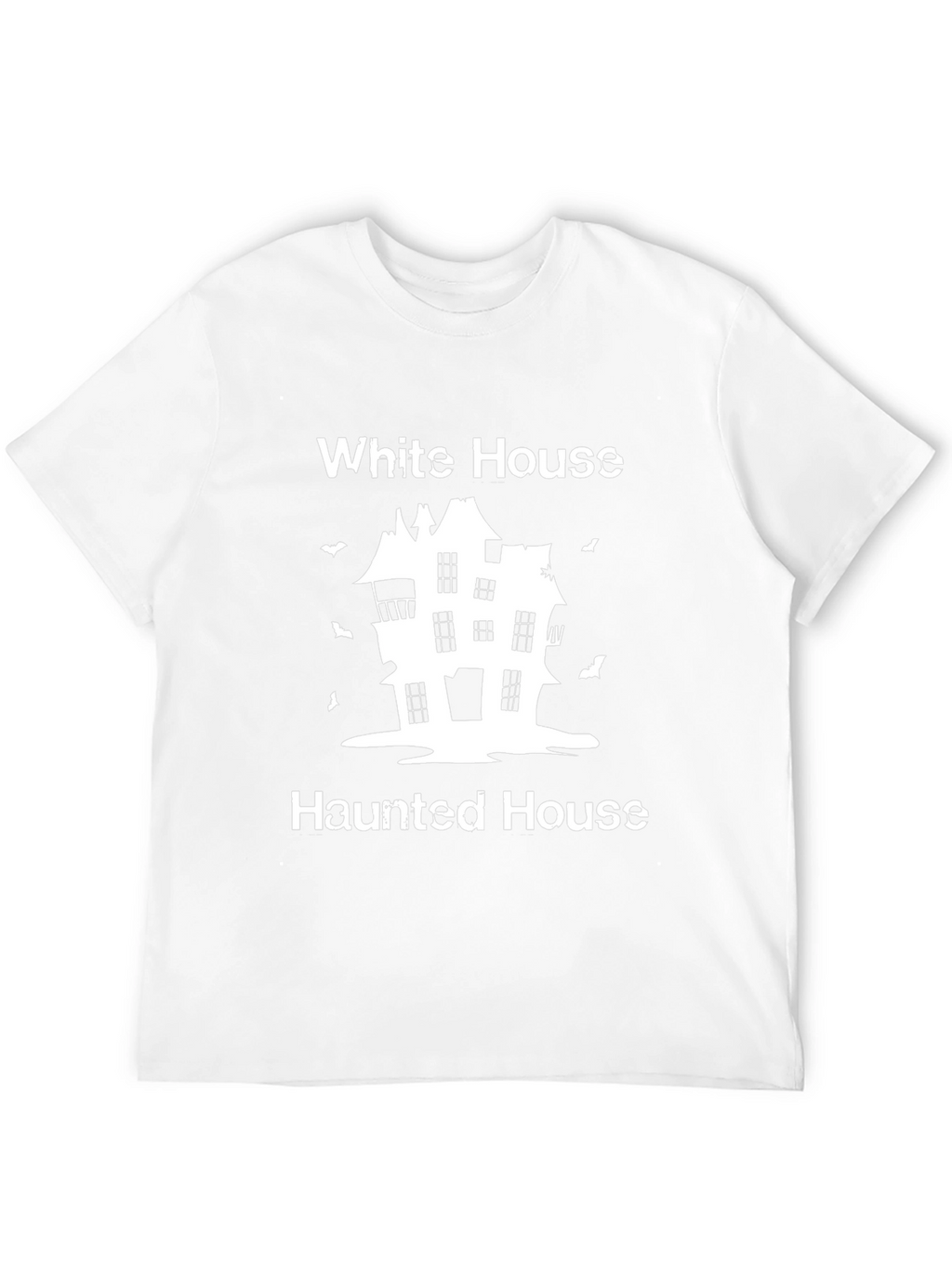 White House Haunted House Halloween T-Shirt
