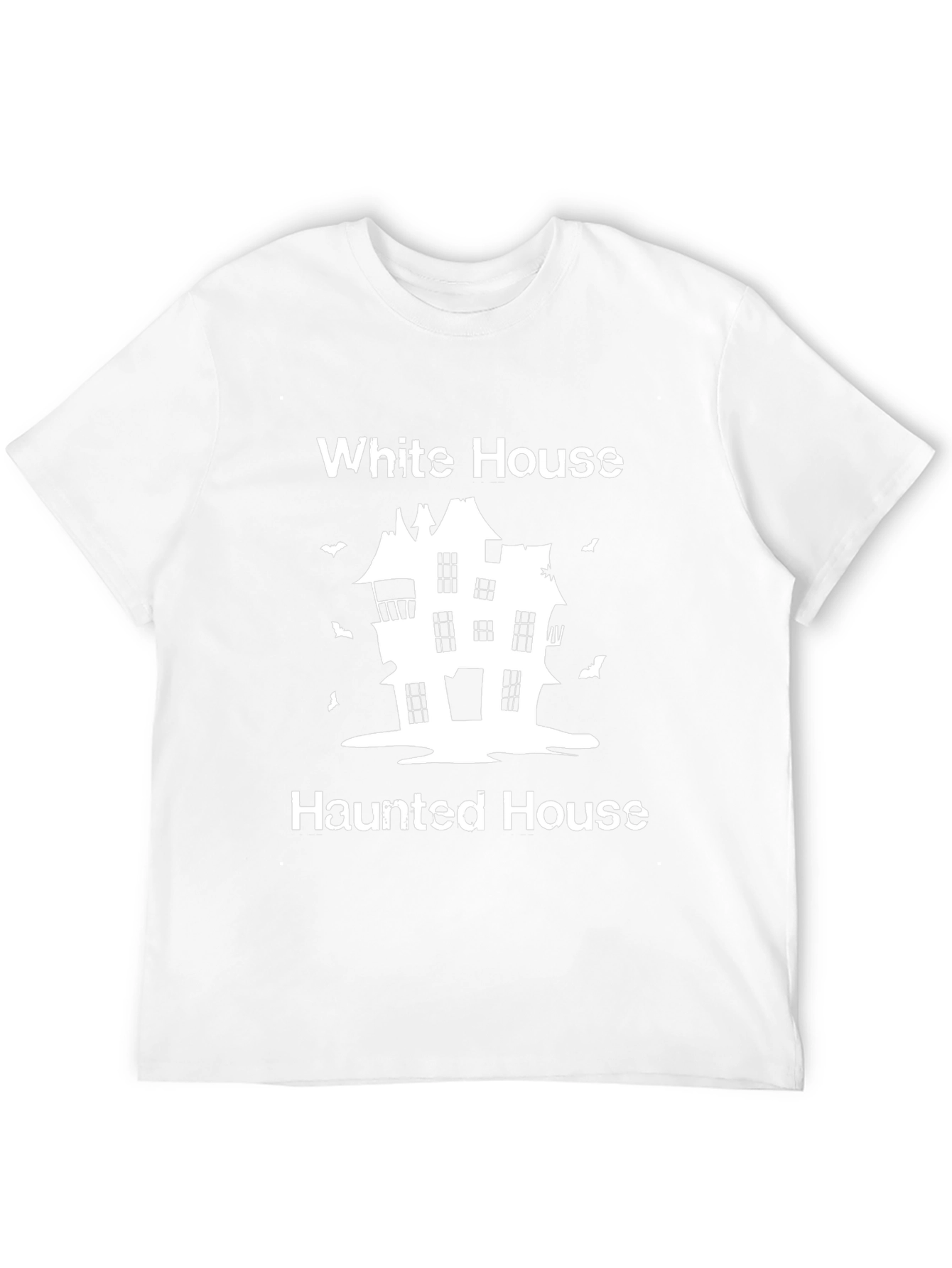 White House Haunted House Halloween T-Shirt