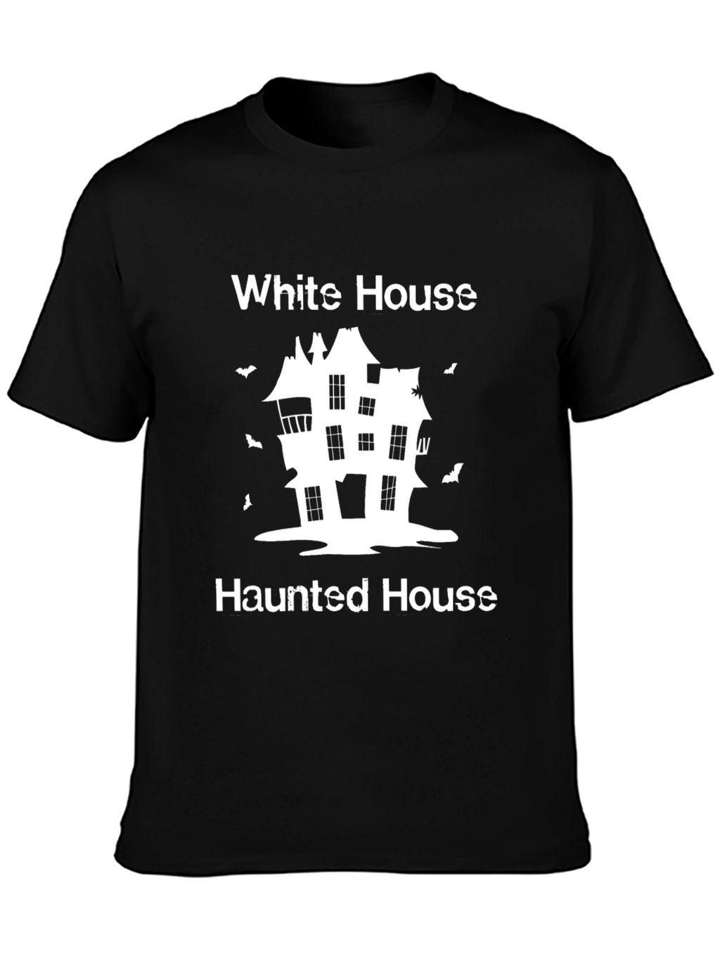White House Haunted House Halloween T-Shirt