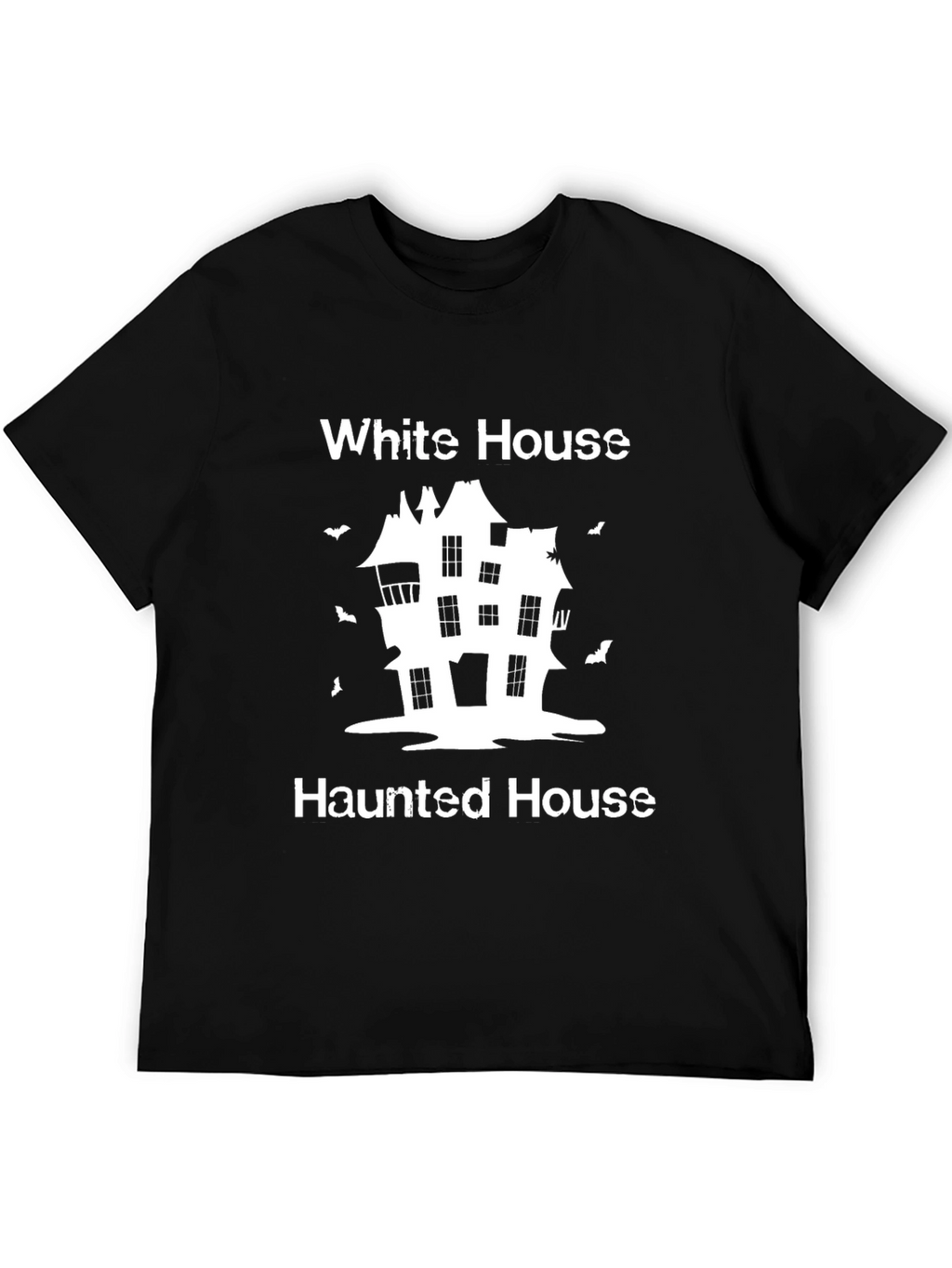 White House Haunted House Halloween T-Shirt