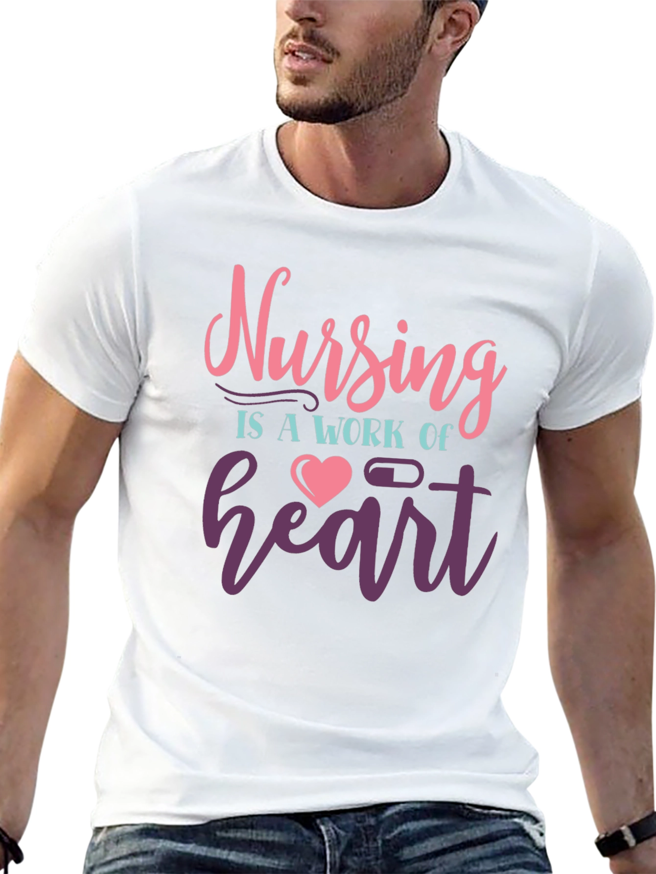 Nursing Heart T-Shirt - Nurse Appreciation