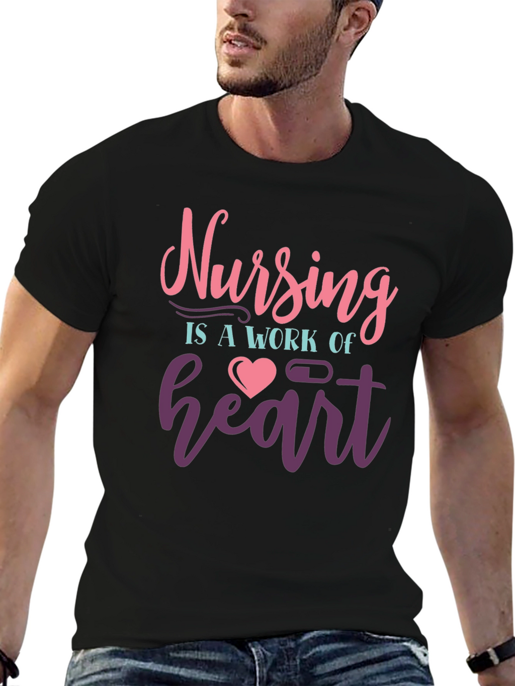 Nursing Heart T-Shirt - Nurse Appreciation
