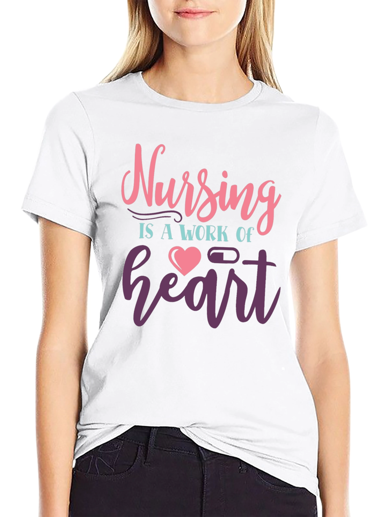 Nursing Heart T-Shirt - Nurse Appreciation