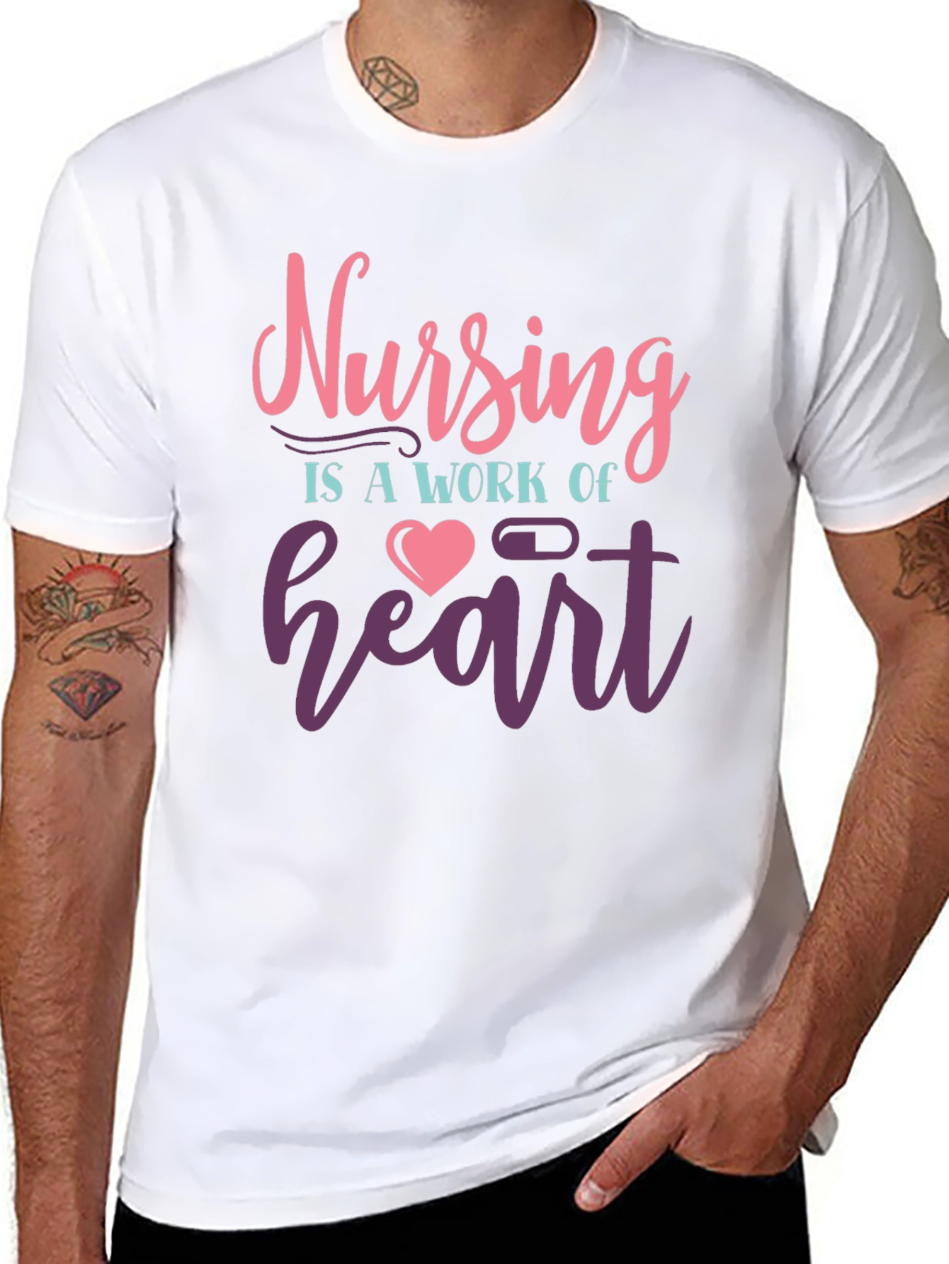 Nursing Heart T-Shirt - Nurse Appreciation