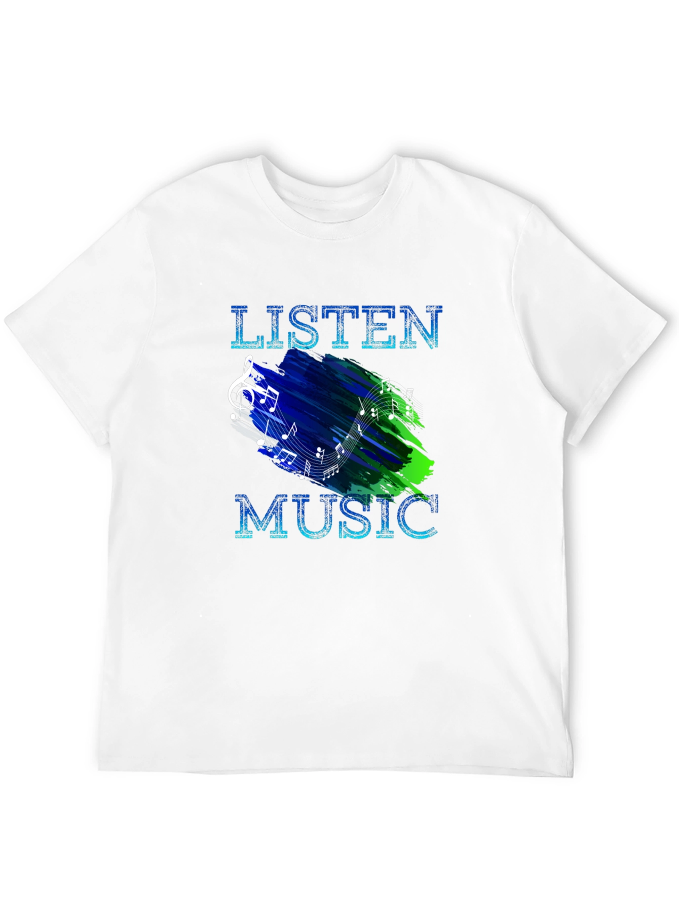 Listen Music Graphic T-Shirt - Mens Black Tee