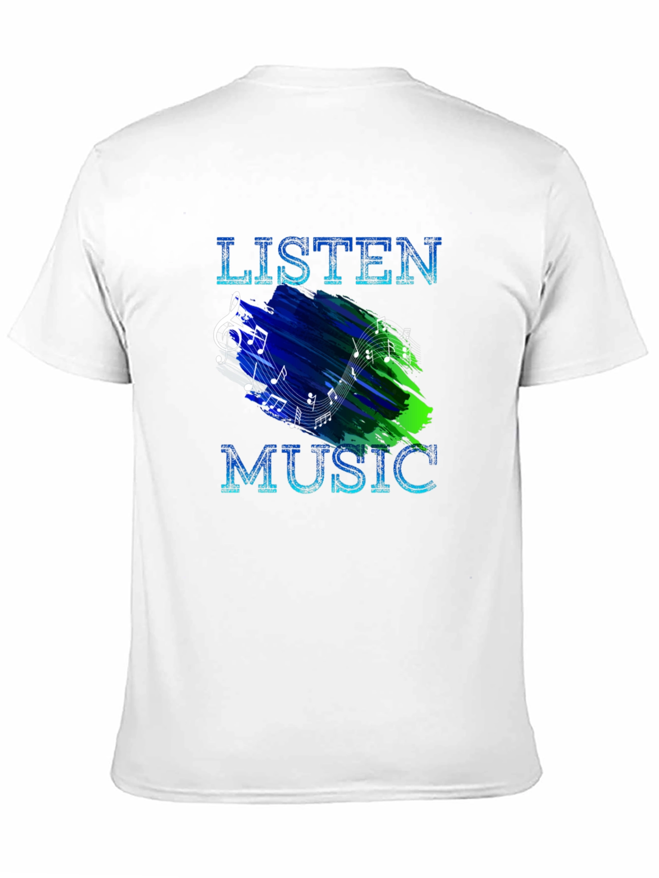 Listen Music Graphic T-Shirt - Mens Black Tee