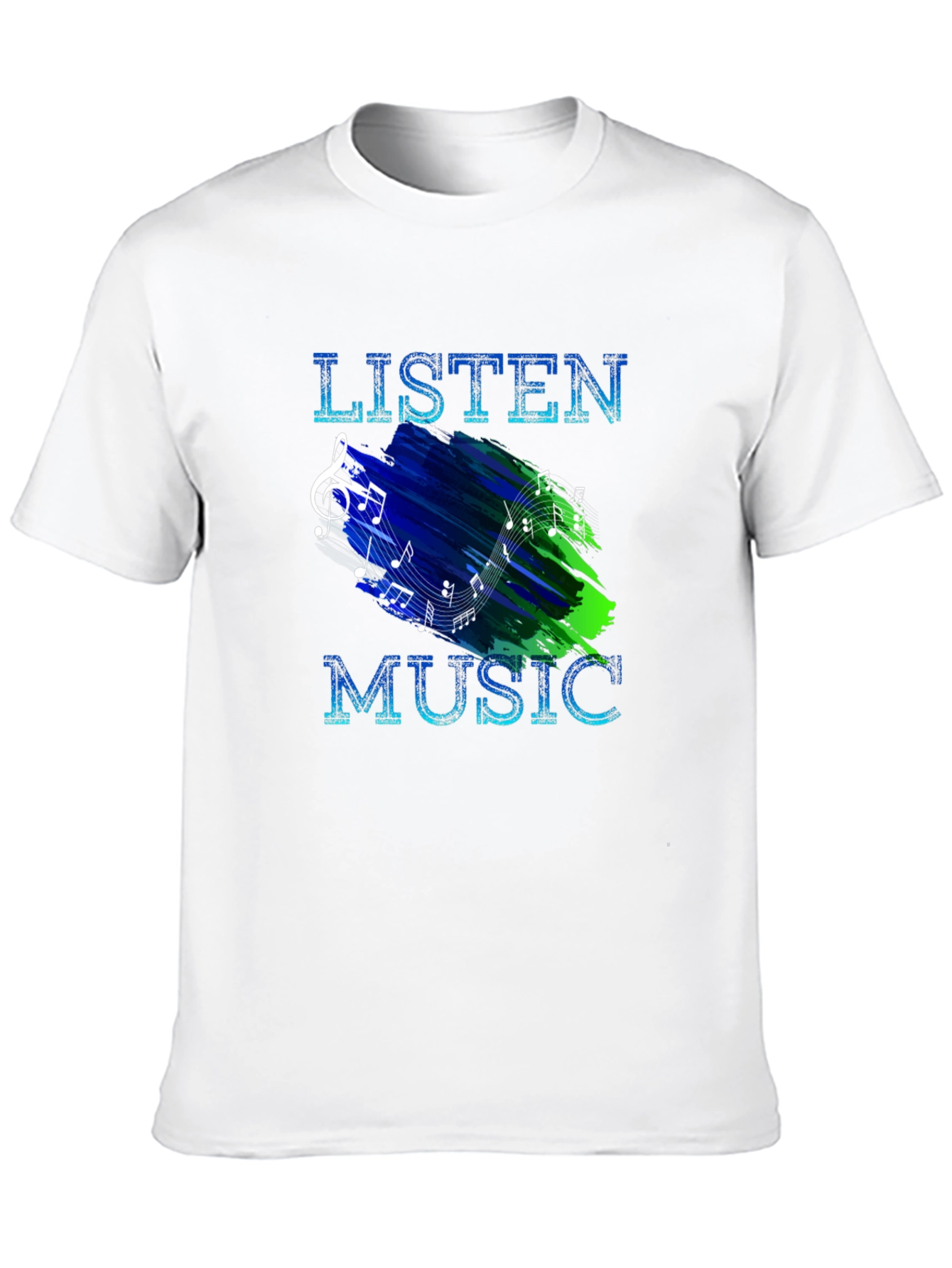 Listen Music Graphic T-Shirt - Mens Black Tee