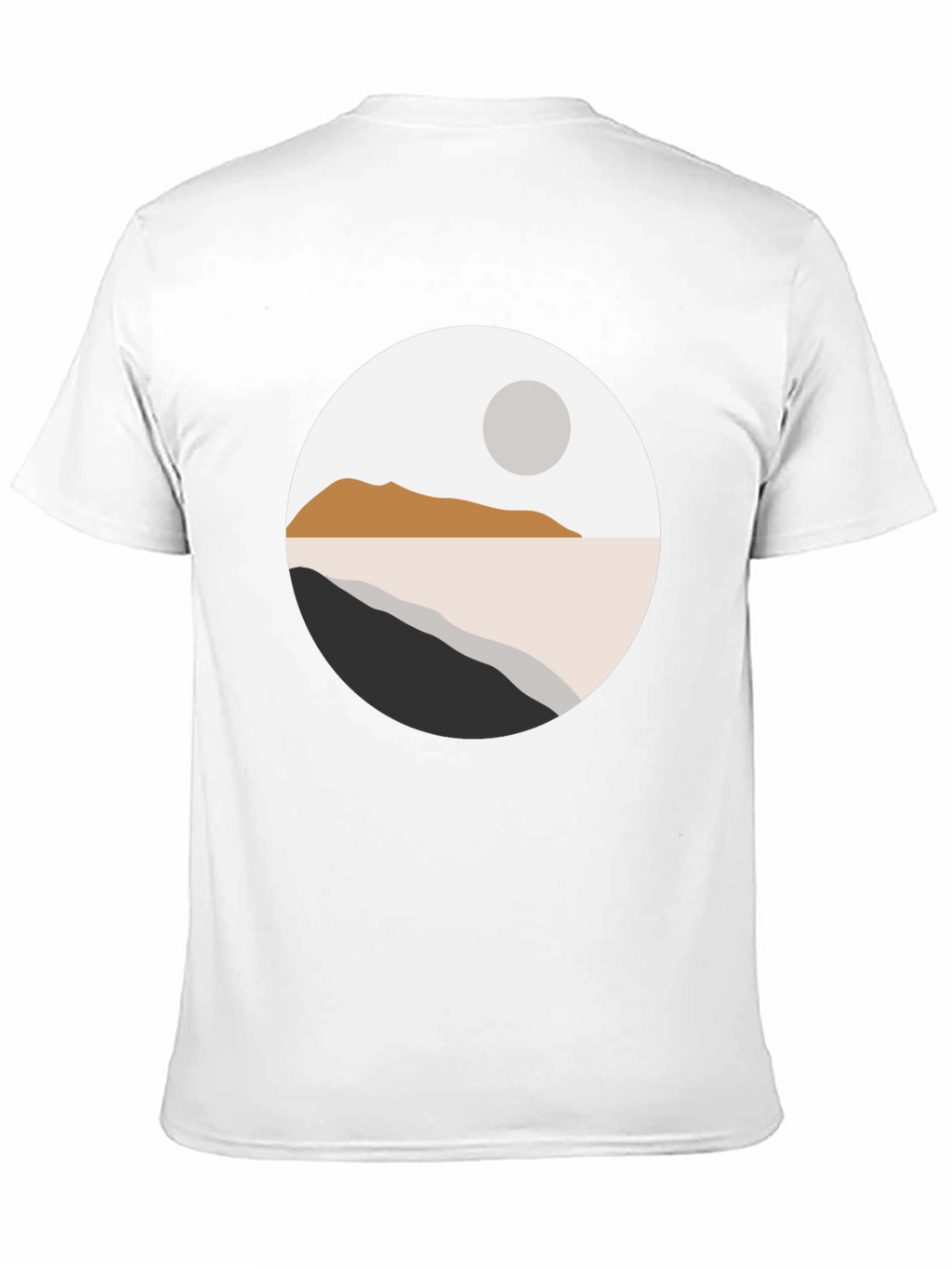 Minimalist Landscape Graphic T-Shirt - Black