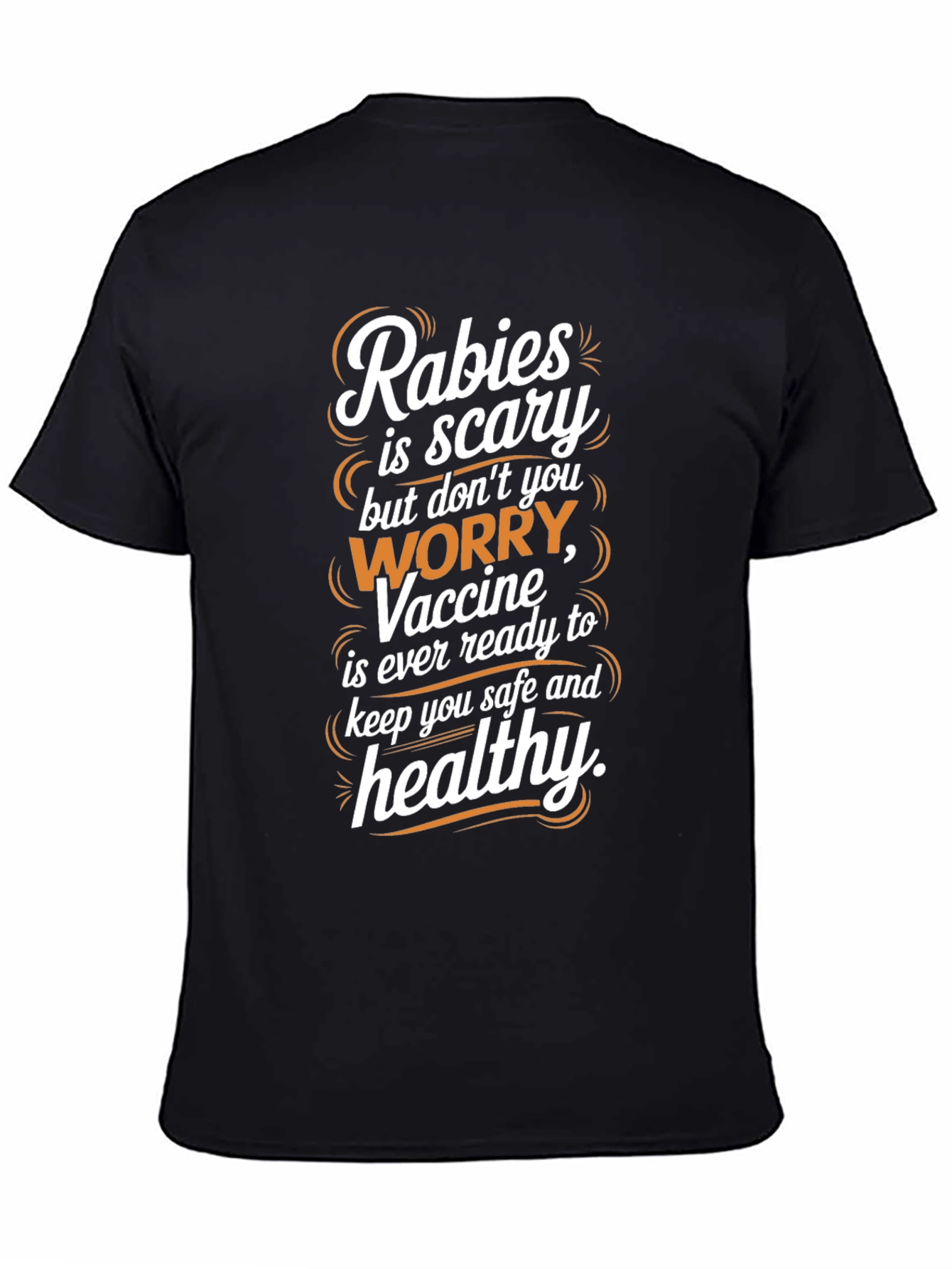 Rabies Awareness Black T-Shirt