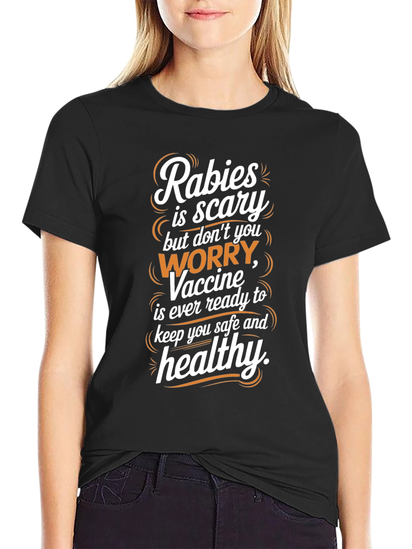 Rabies Awareness Black T-Shirt