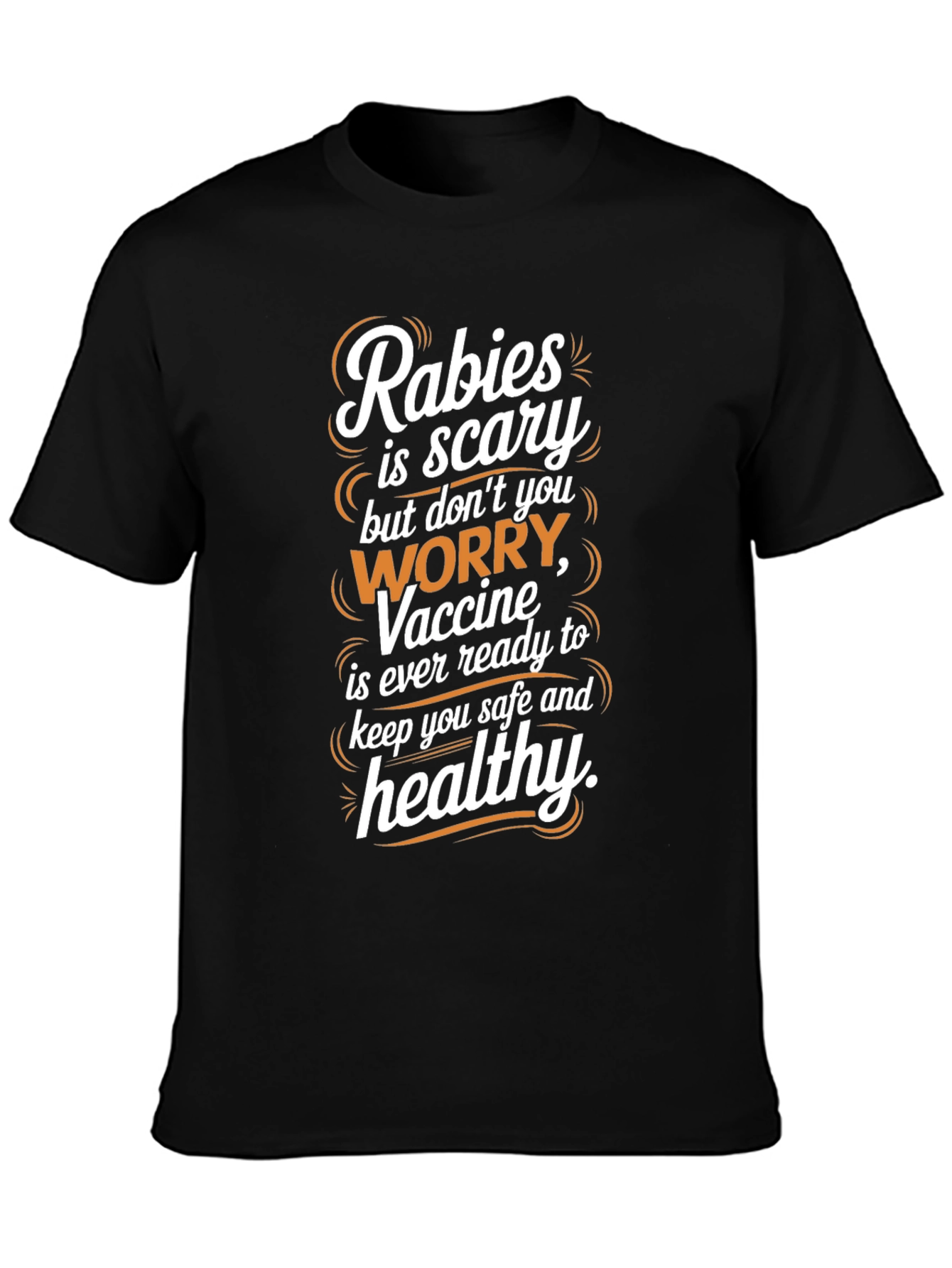 Rabies Awareness Black T-Shirt
