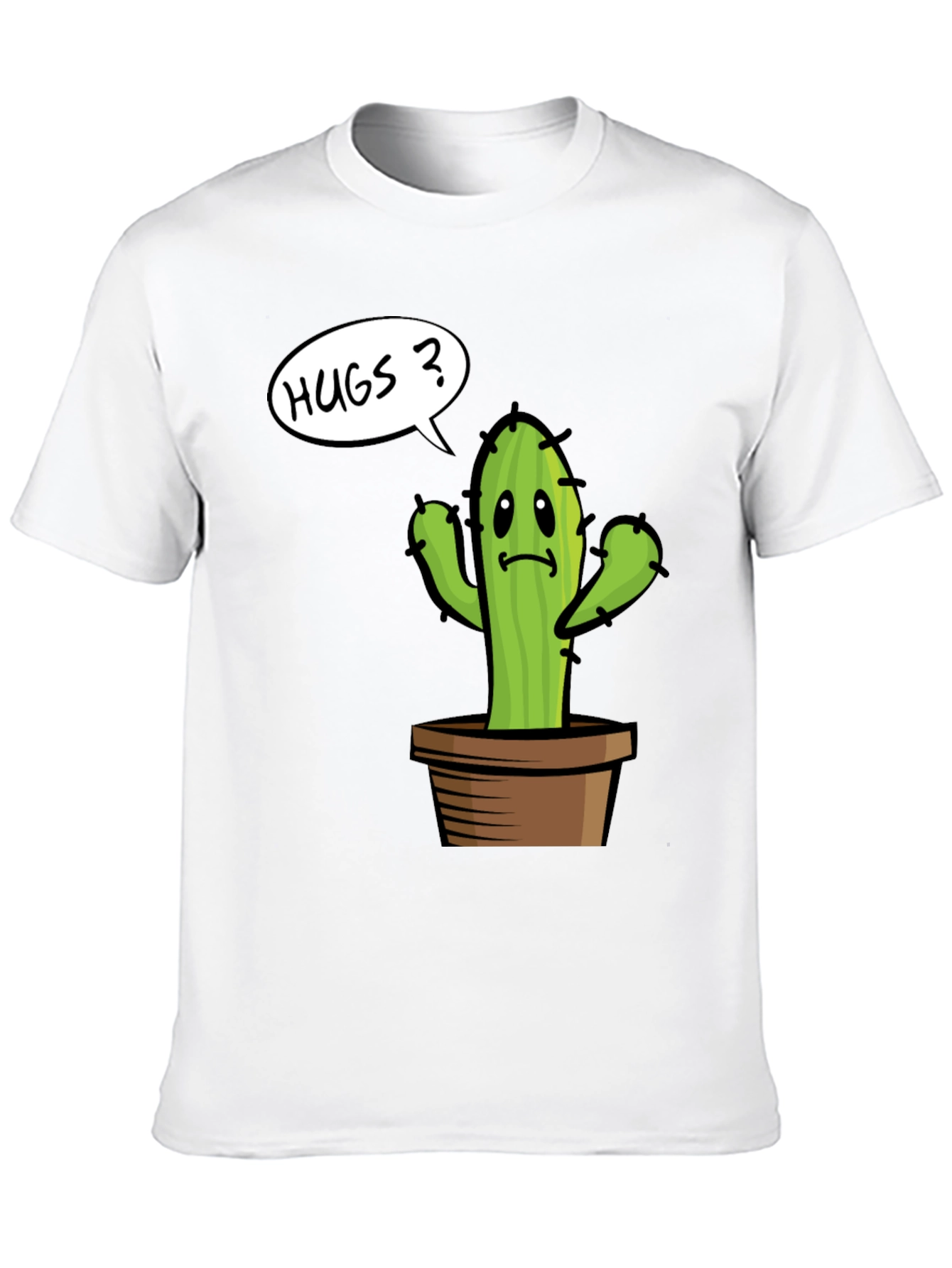 Cactus Hugs Graphic Tee - Soft Cotton Comfort