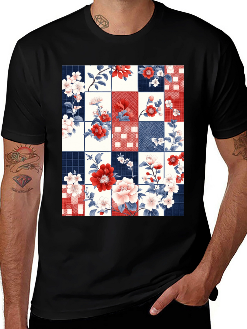 Floral Patchwork Graphic Tee