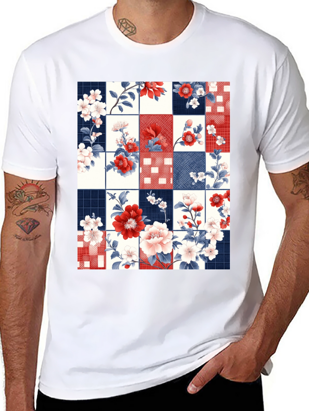 Floral Patchwork Graphic Tee