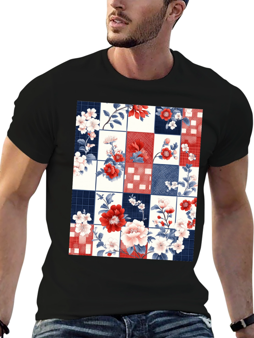 Floral Patchwork Graphic Tee