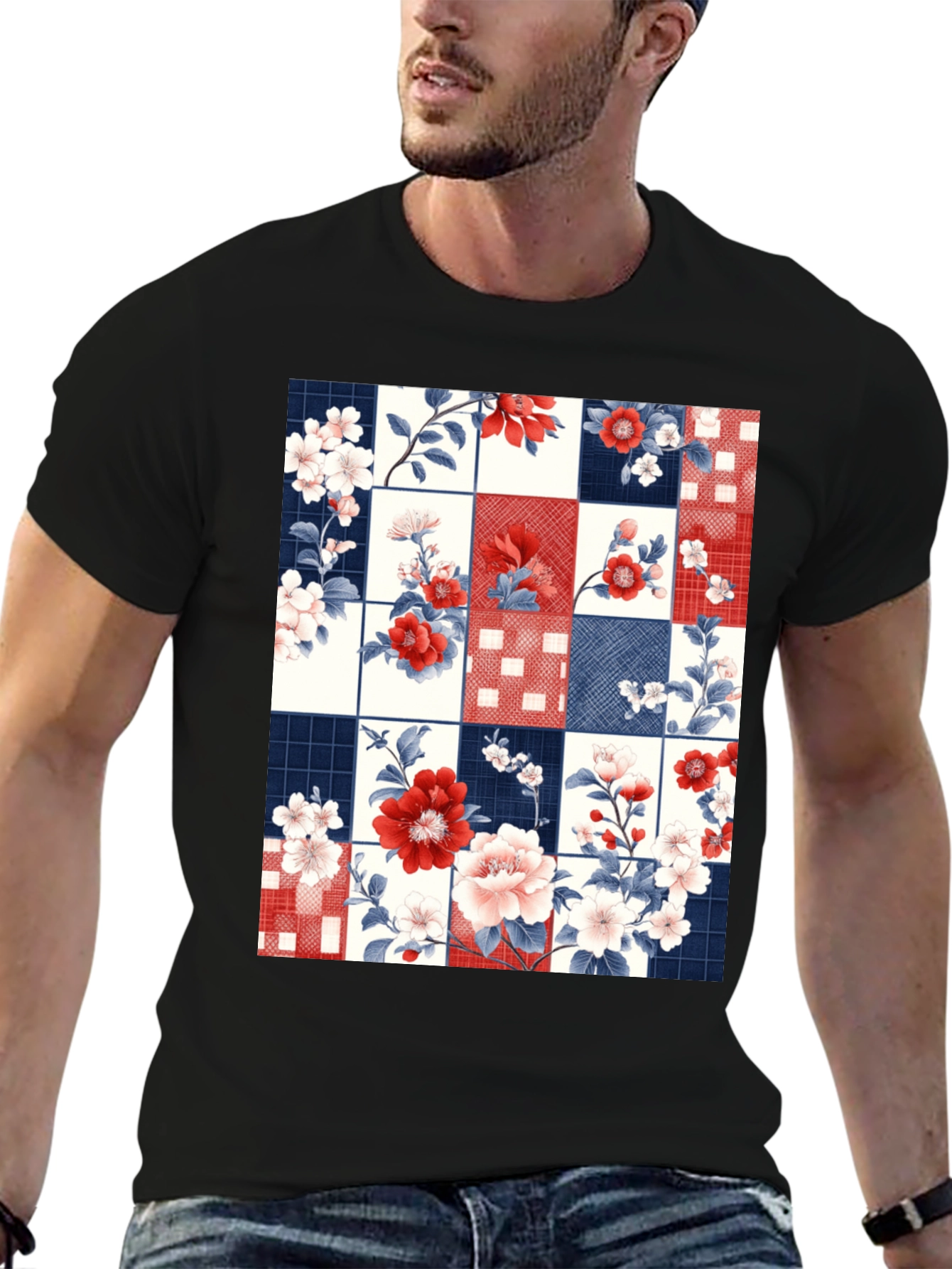 Floral Patchwork Graphic Tee