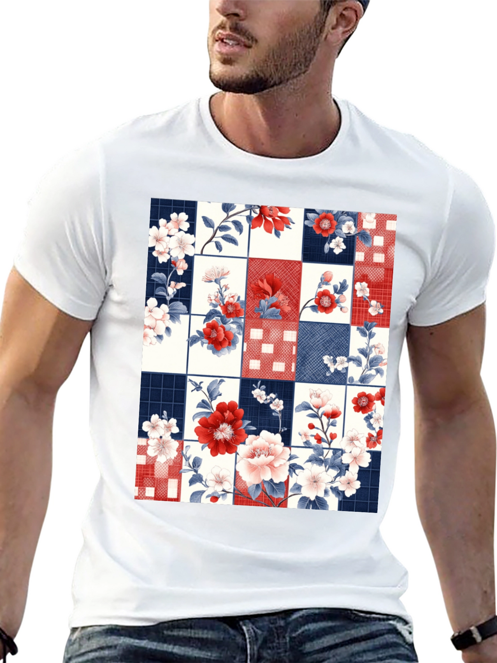 Floral Patchwork Graphic Tee