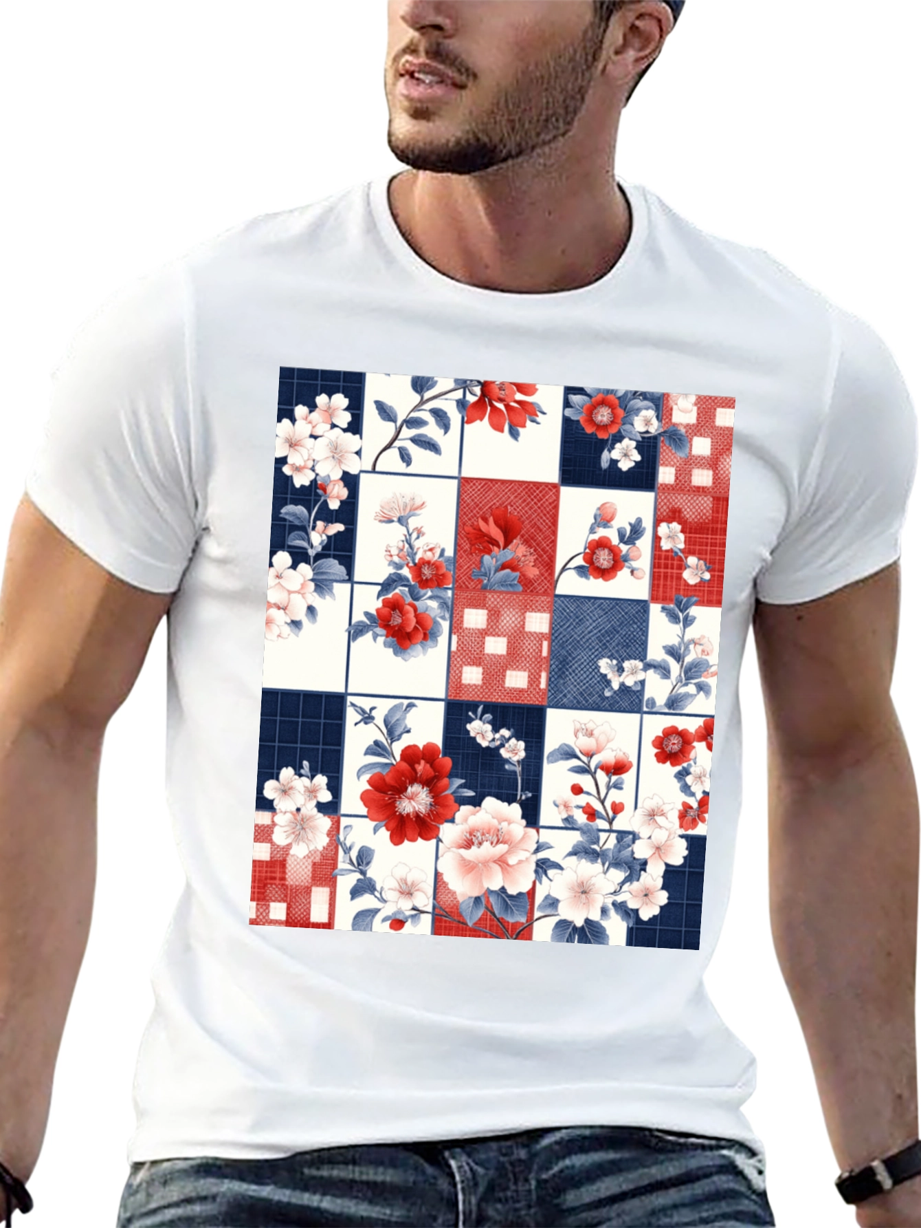 Floral Patchwork Graphic Tee