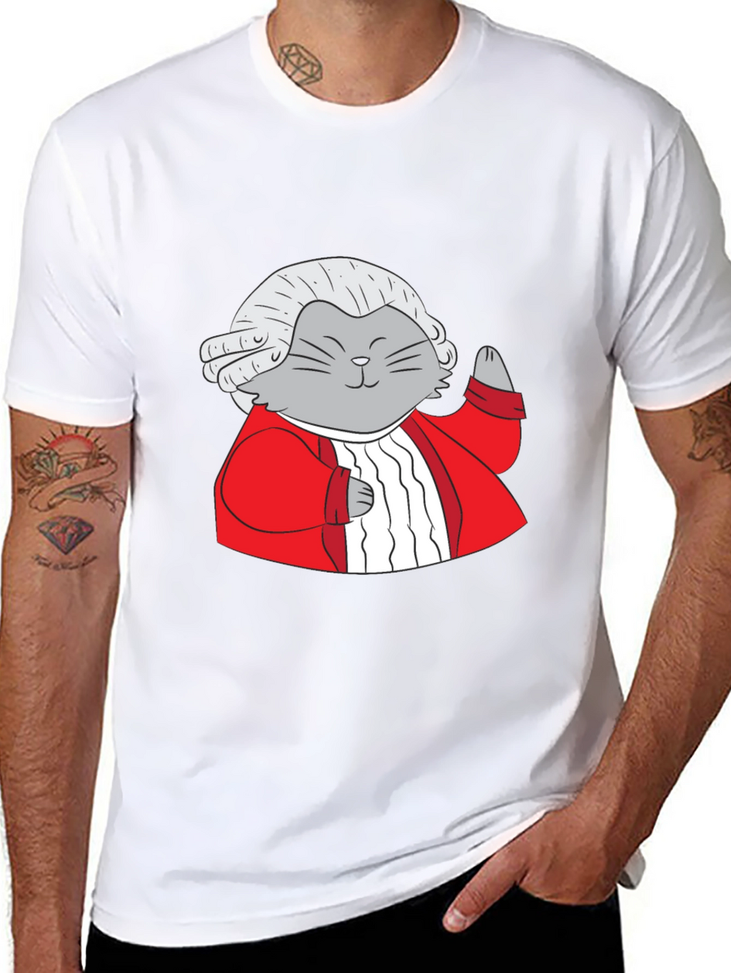 Mozart Cat T-Shirt - Unique Graphic Tee