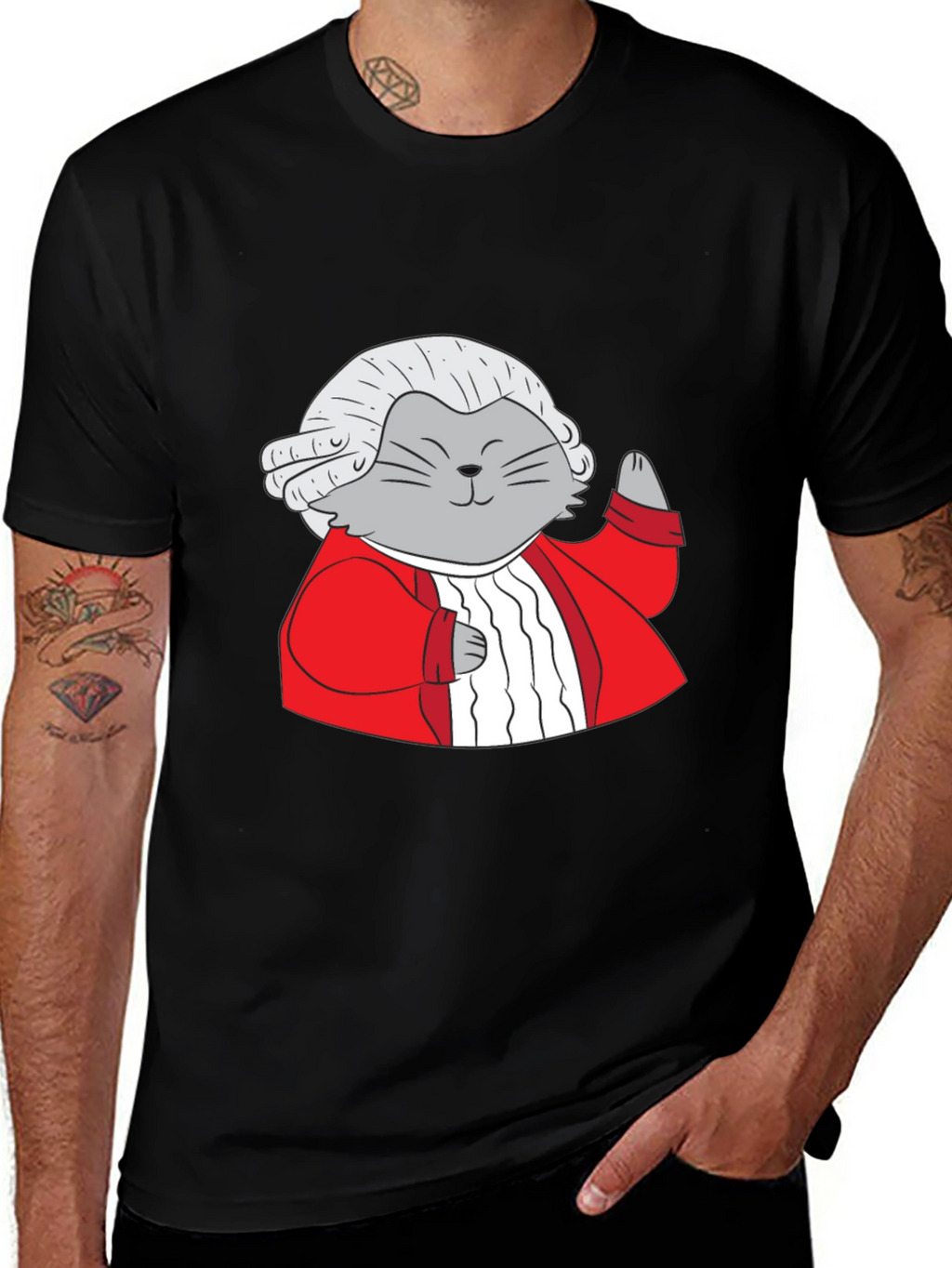 Mozart Cat T-Shirt - Unique Graphic Tee