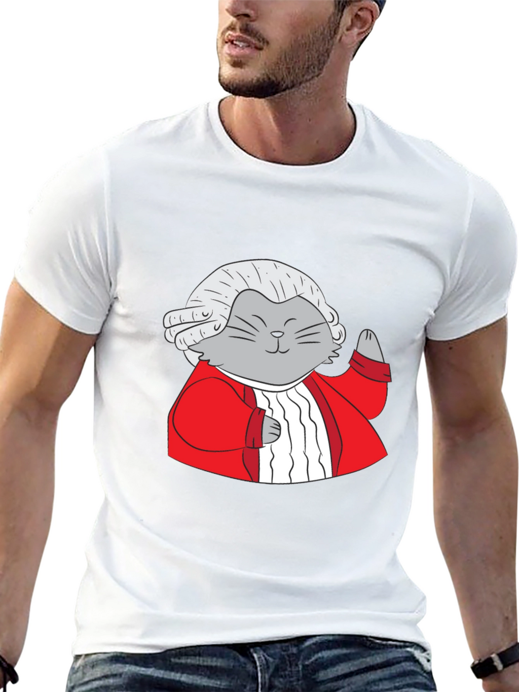 Mozart Cat T-Shirt - Unique Graphic Tee