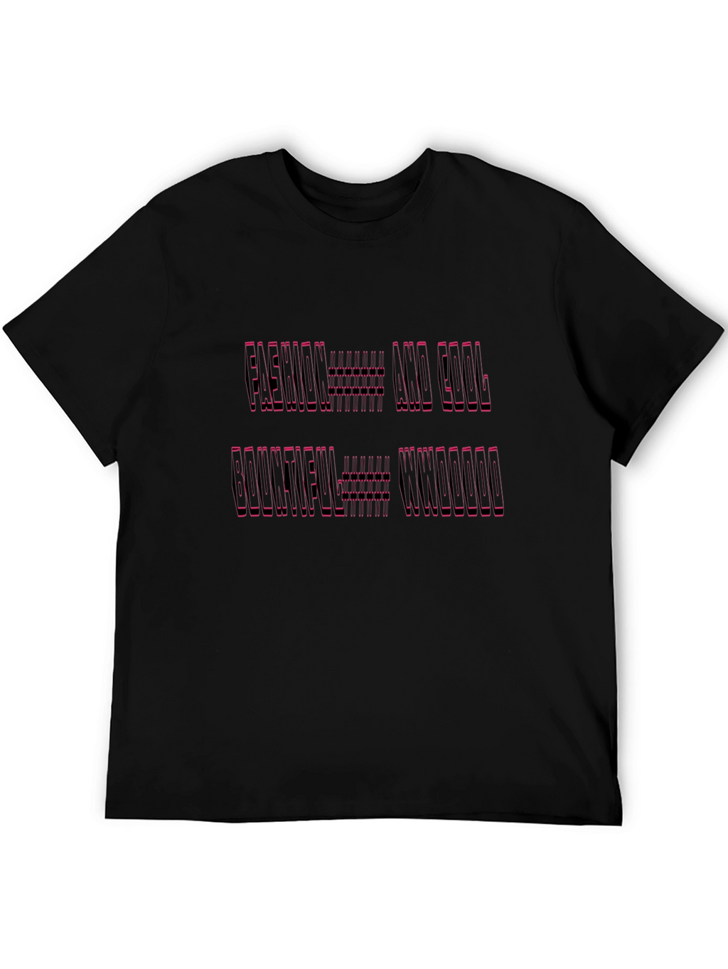 Modern Graphic Print Tee - Black