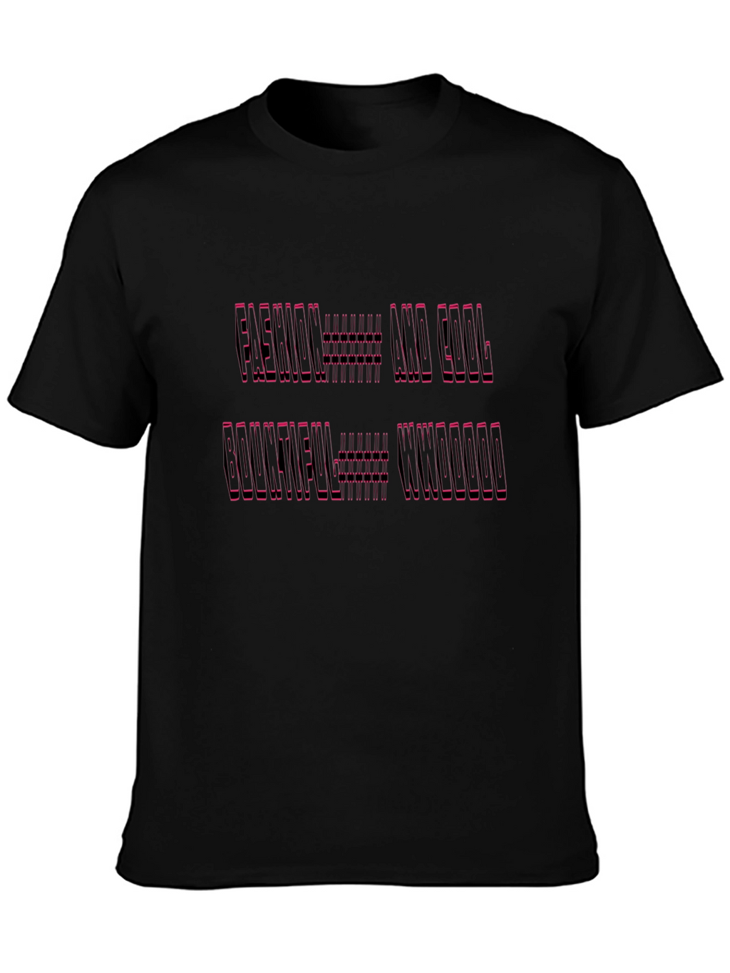 Modern Graphic Print Tee - Black