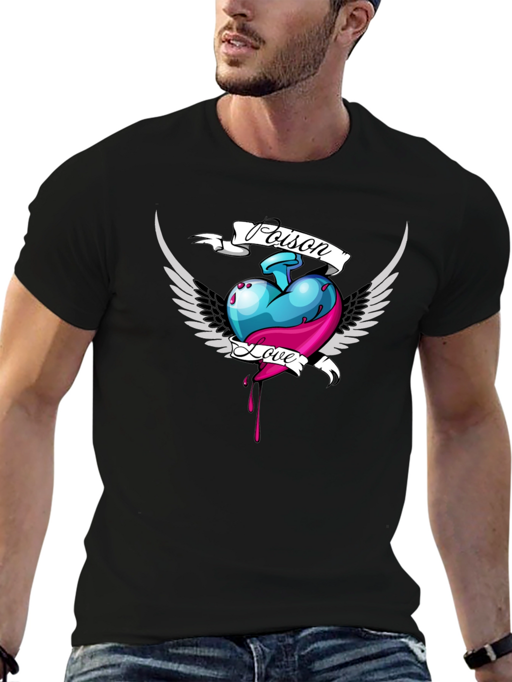 Poison Love Heart Graphic T-Shirt