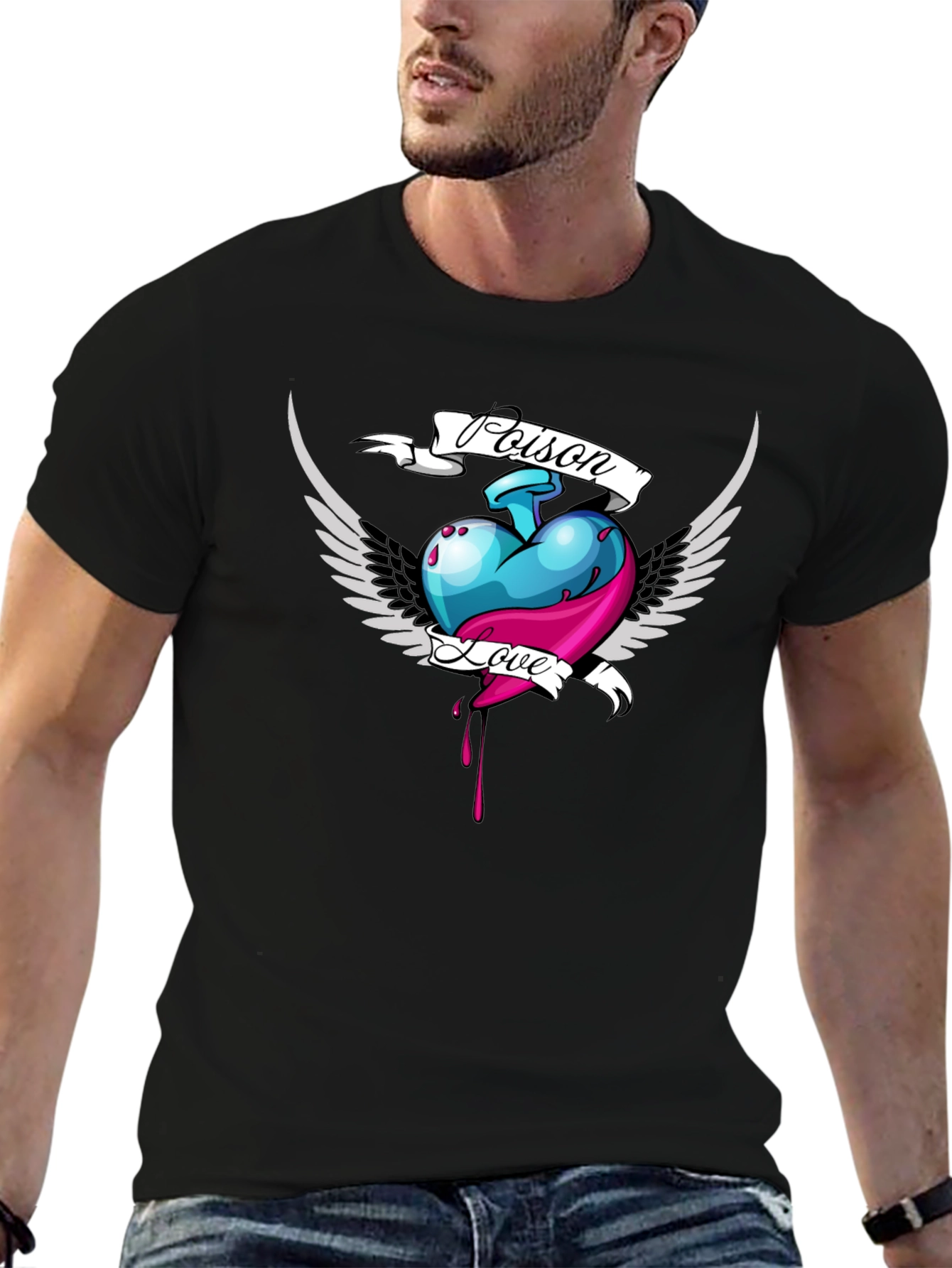 Poison Love Heart Graphic T-Shirt