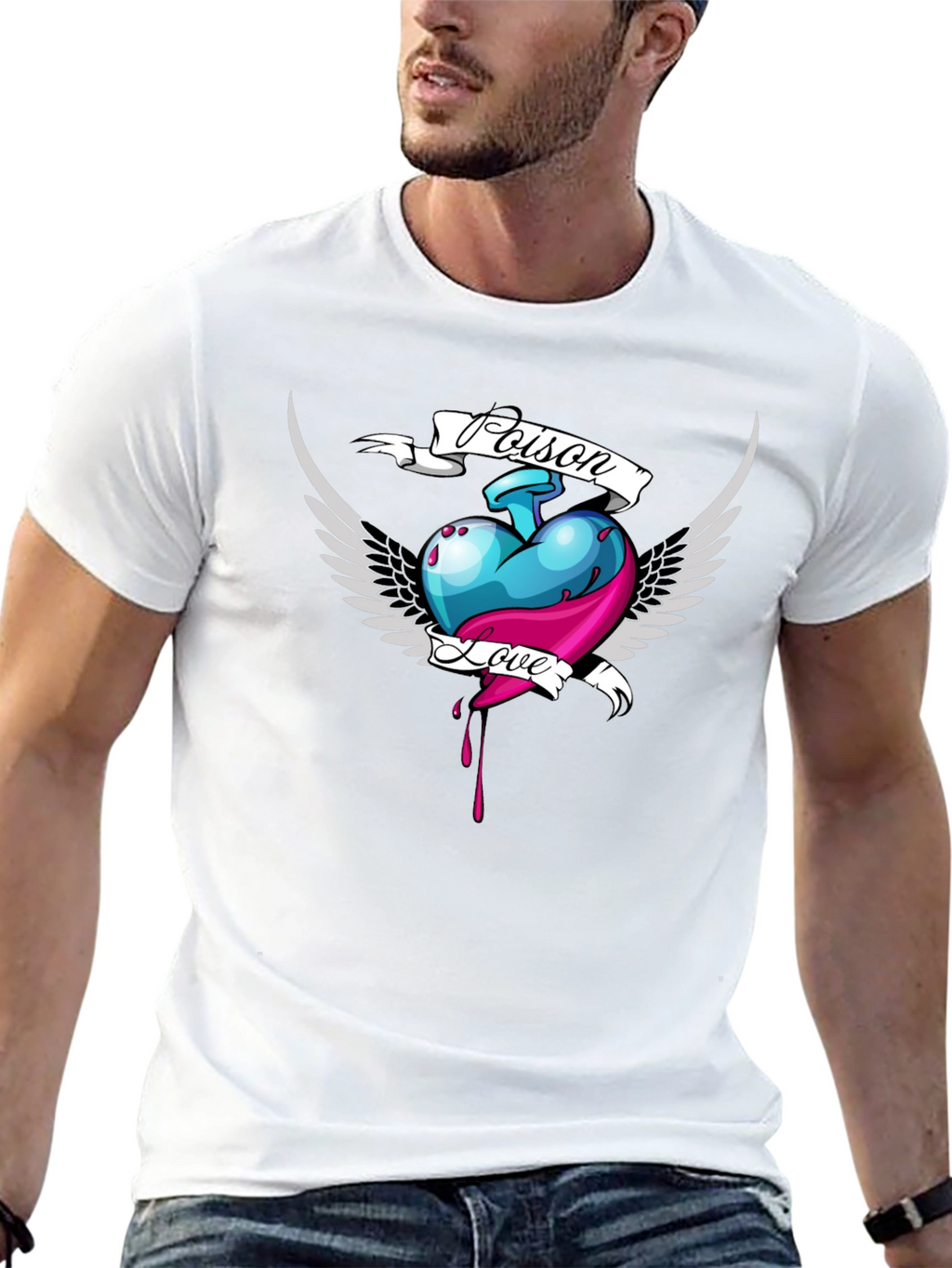 Poison Love Heart Graphic T-Shirt
