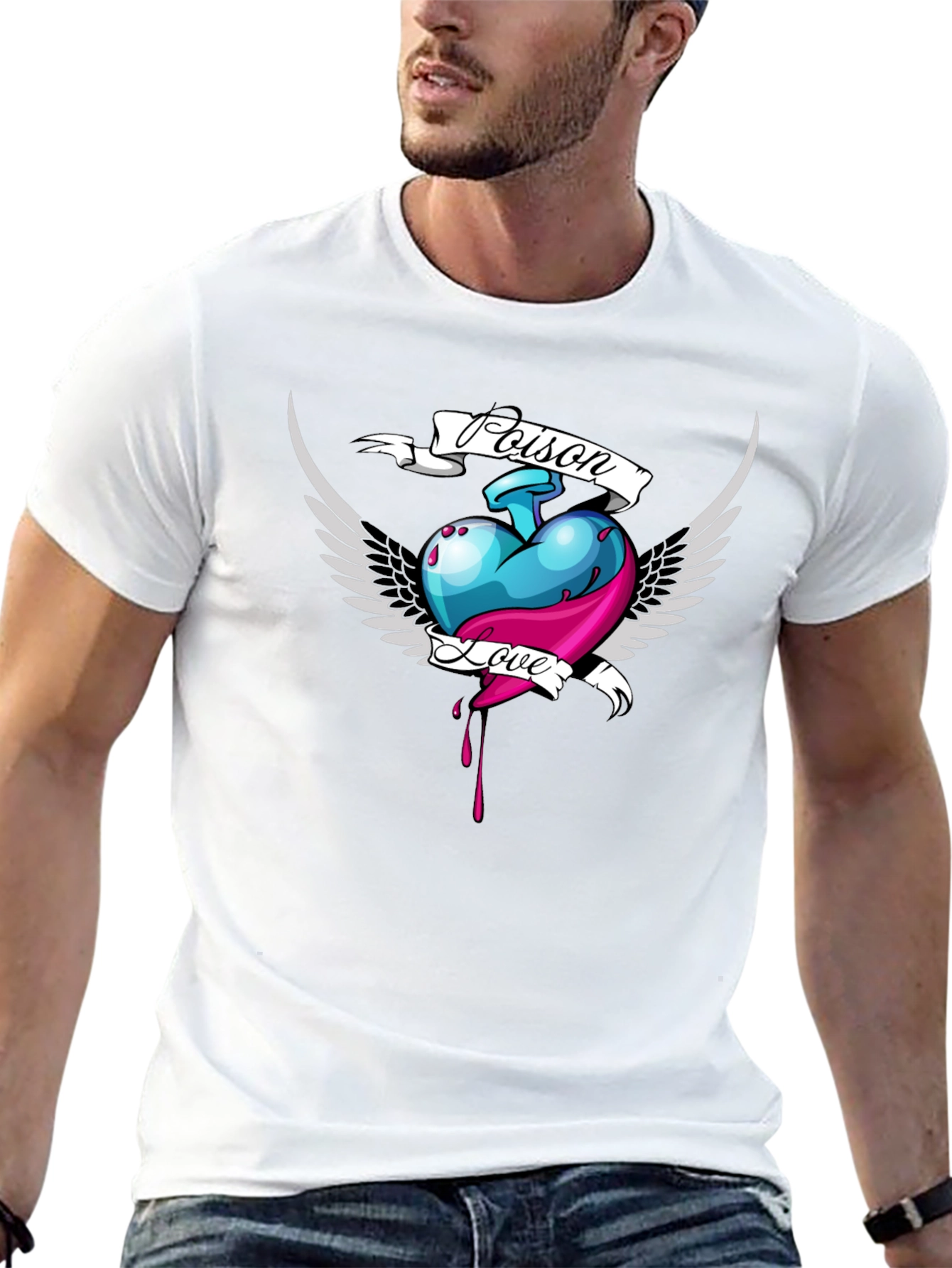Poison Love Heart Graphic T-Shirt