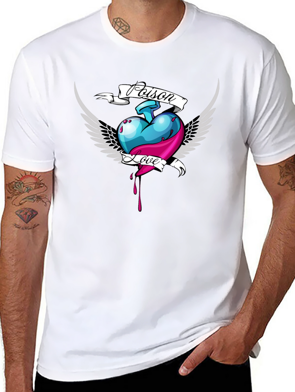 Poison Love Heart Graphic T-Shirt