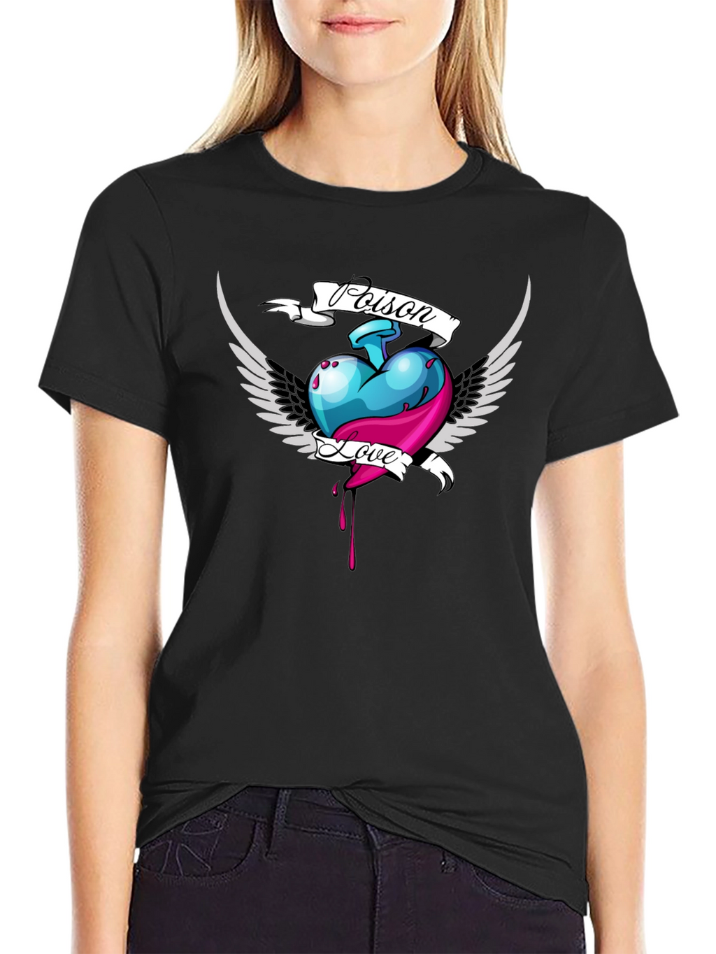 Poison Love Heart Graphic T-Shirt