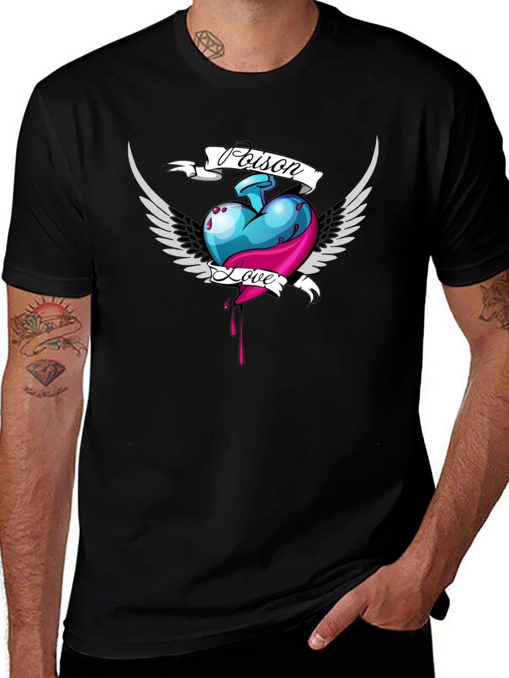 Poison Love Heart Graphic T-Shirt