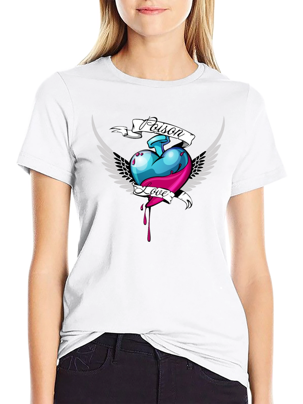 Poison Love Heart Graphic T-Shirt