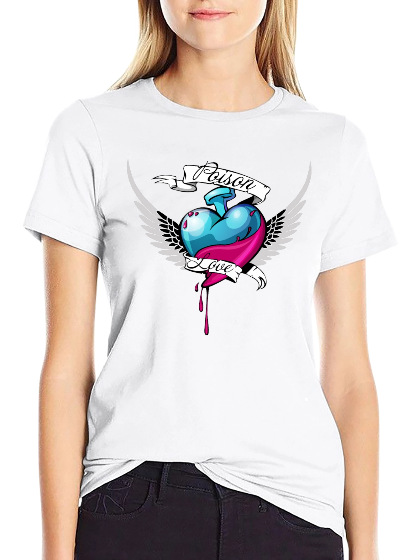 Poison Love Heart Graphic T-Shirt