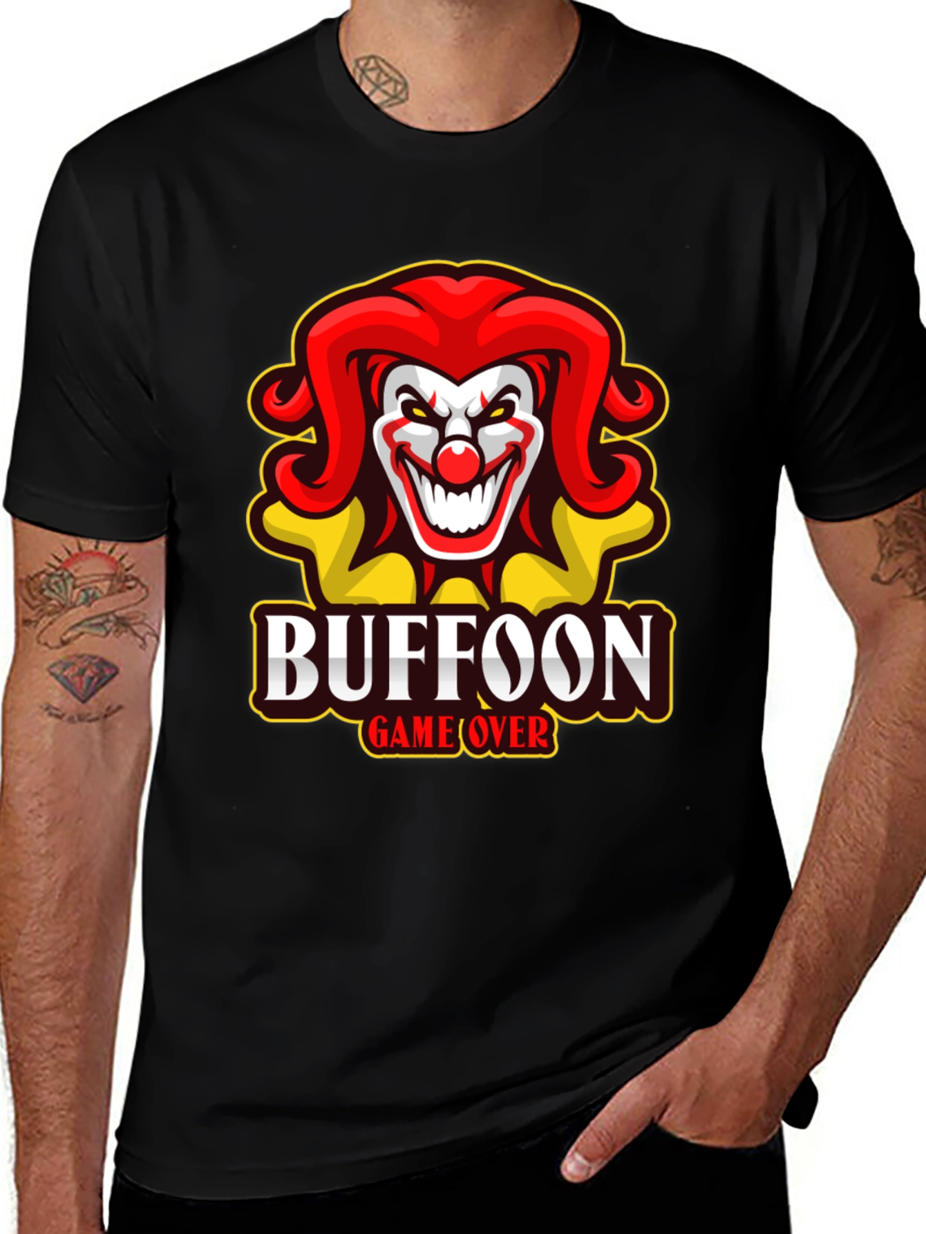 Buffoon Game Over T-Shirt - Clown Design