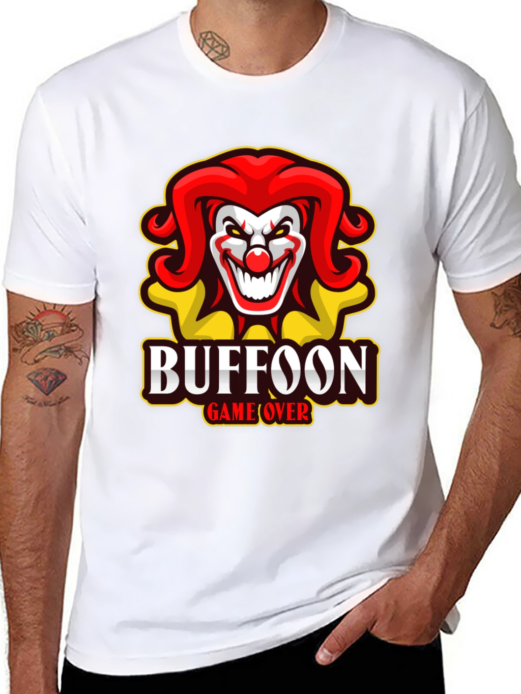 Buffoon Game Over T-Shirt - Clown Design