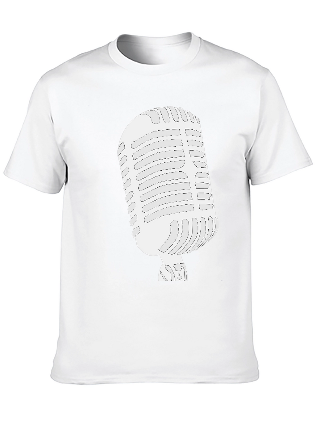 Retro Microphone Graphic Tee - Classic Vocal Style