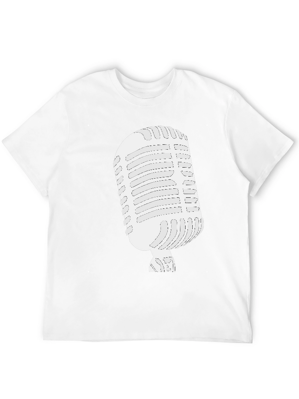 Retro Microphone Graphic Tee - Classic Vocal Style