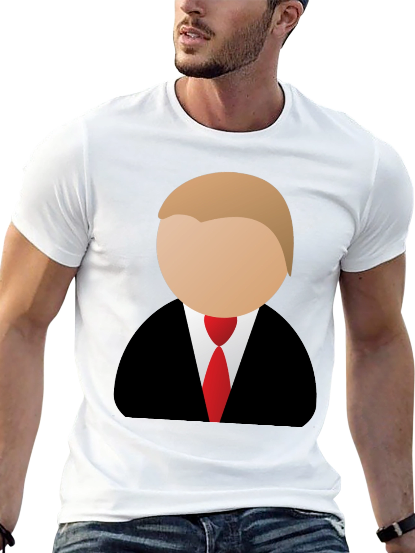 Trump Cartoon Graphic Tee - Black