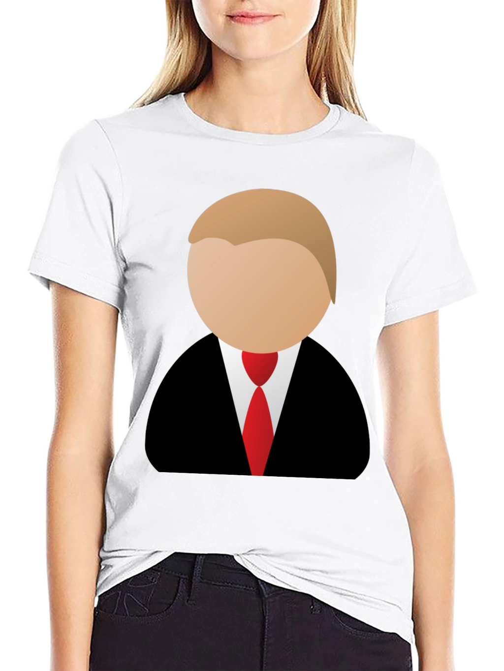 Trump Cartoon Graphic Tee - Black