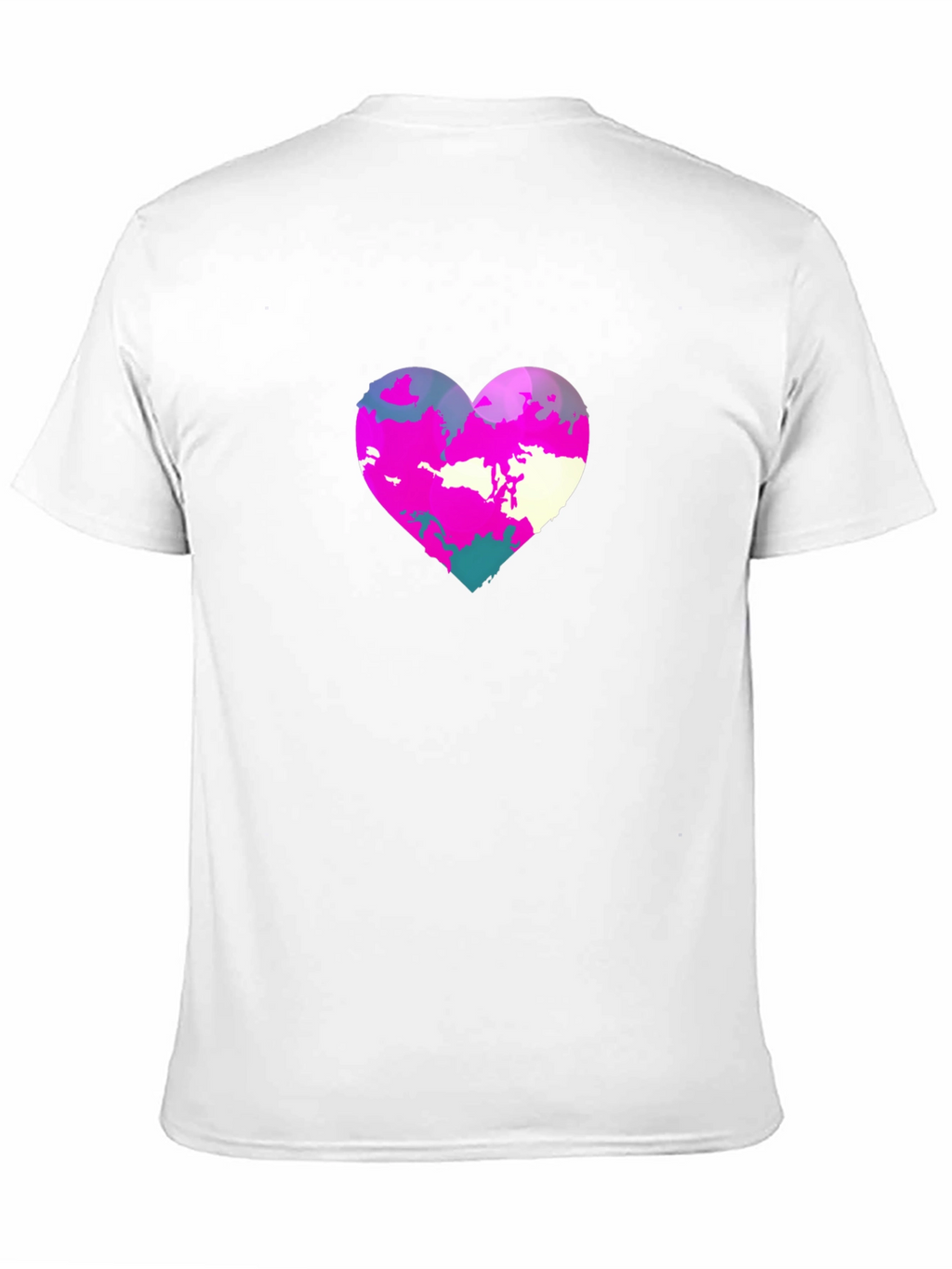 Heart Graphic Print Black Tee