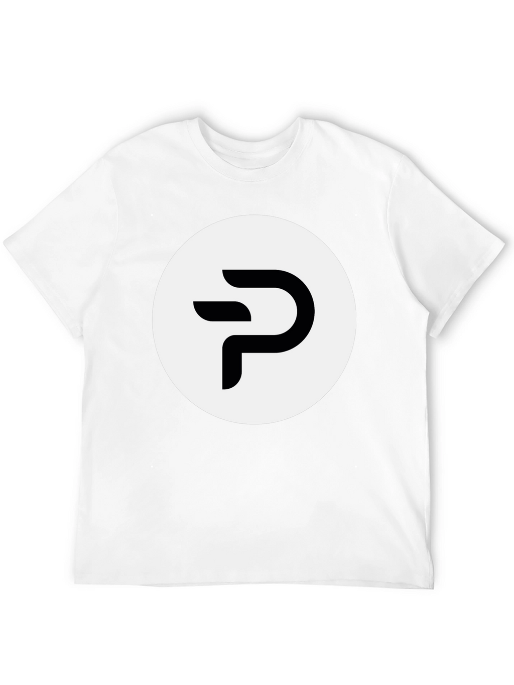 Modern Black Tee with Abstract P Logo