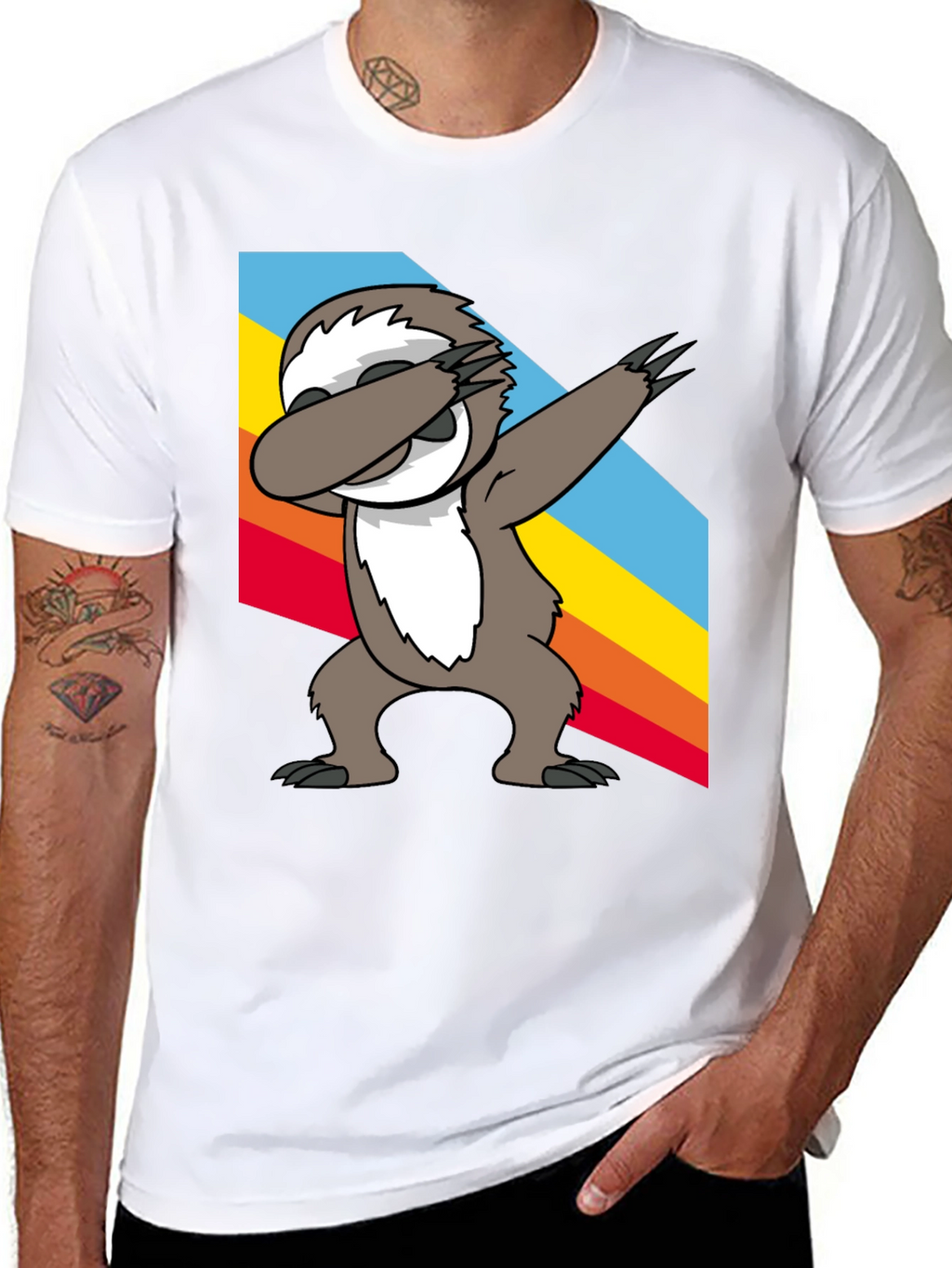 Sloth Dabbing T-Shirt - Funny Animal Tee