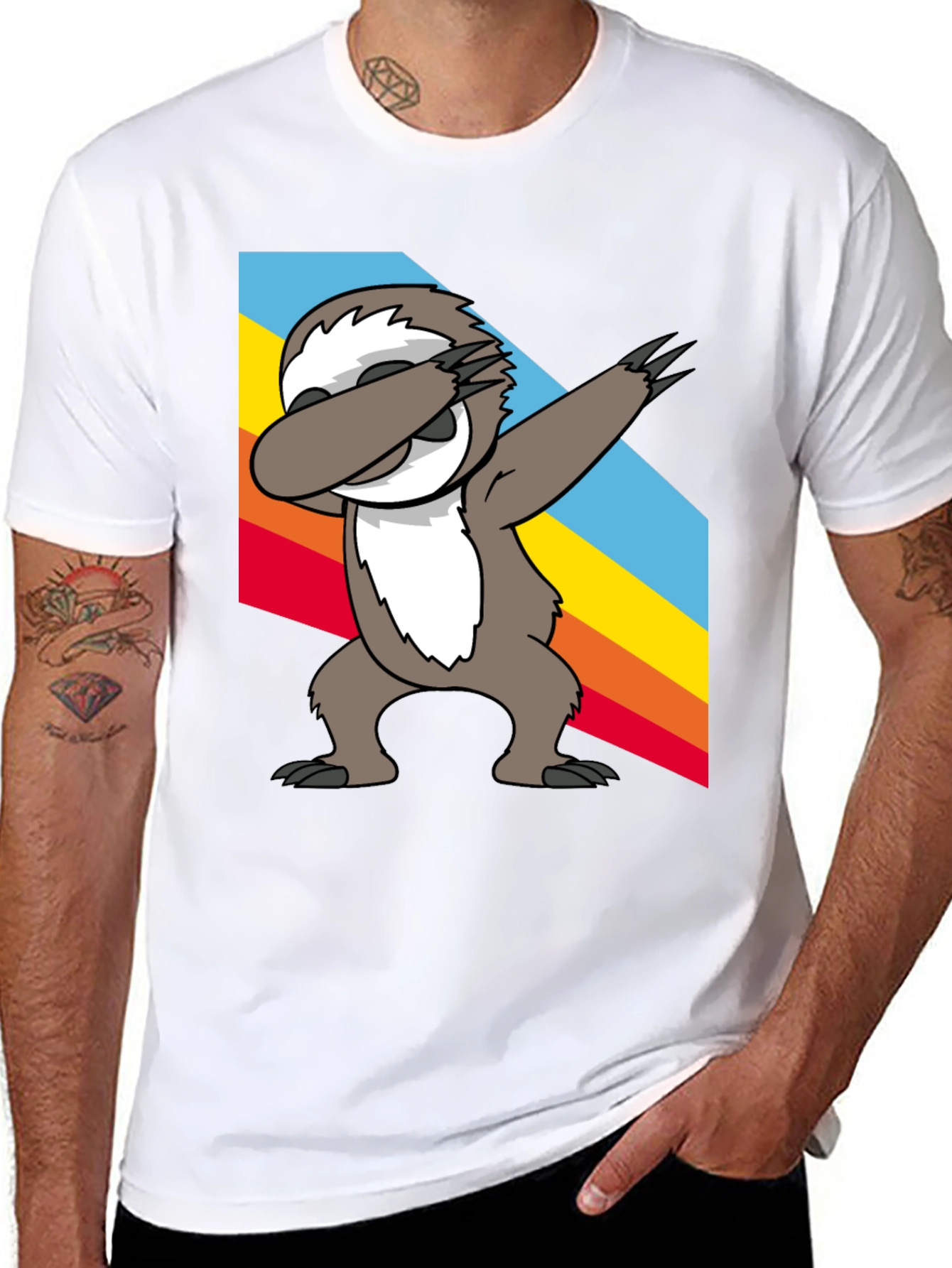 Sloth Dabbing T-Shirt - Funny Animal Tee