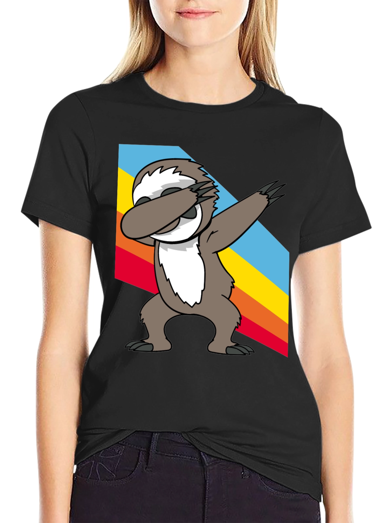 Sloth Dabbing T-Shirt - Funny Animal Tee