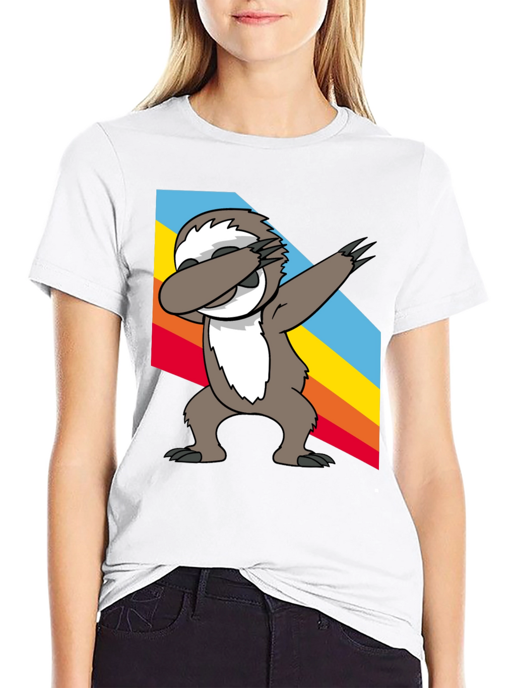 Sloth Dabbing T-Shirt - Funny Animal Tee