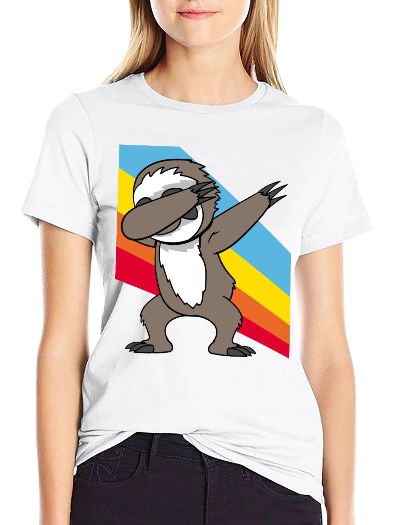 Sloth Dabbing T-Shirt - Funny Animal Tee