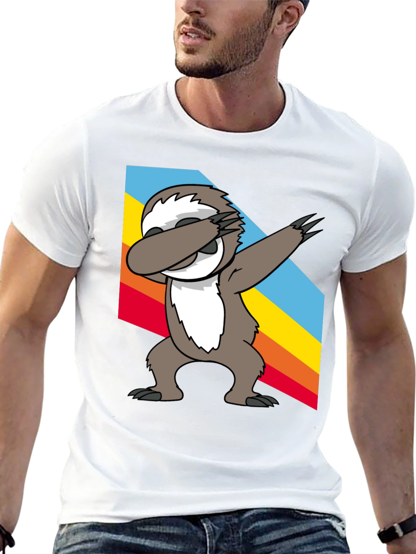 Sloth Dabbing T-Shirt - Funny Animal Tee